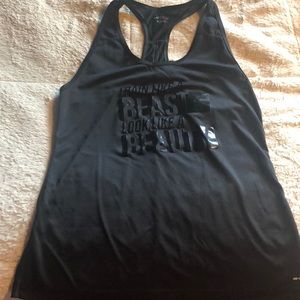 Black workout tank